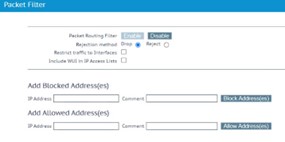 Aufnahme der Aktivierung von Packet Filtering im LoadMaster