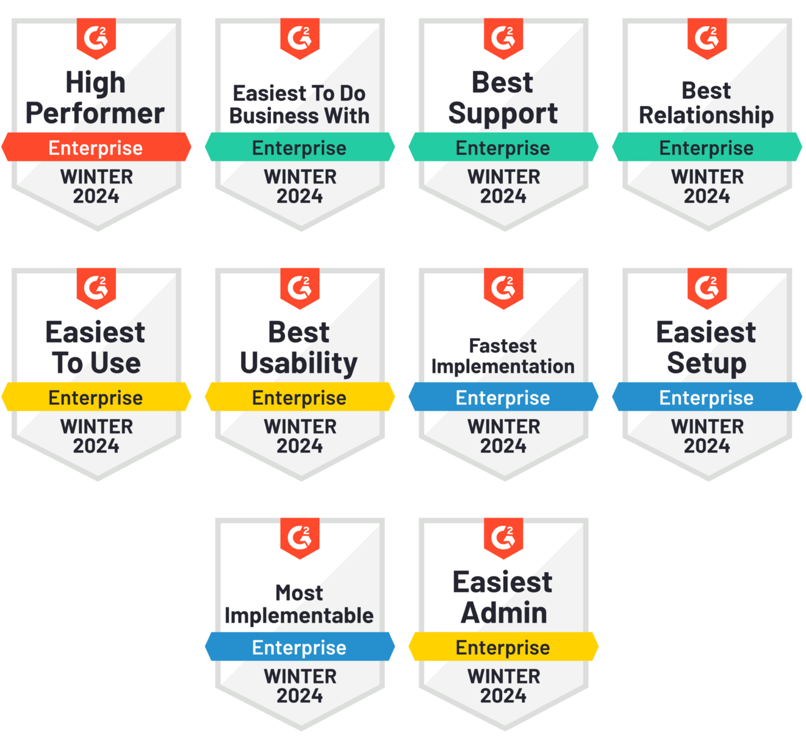 Award Badges in der Enterprise Grid® für Load Balancing-Software